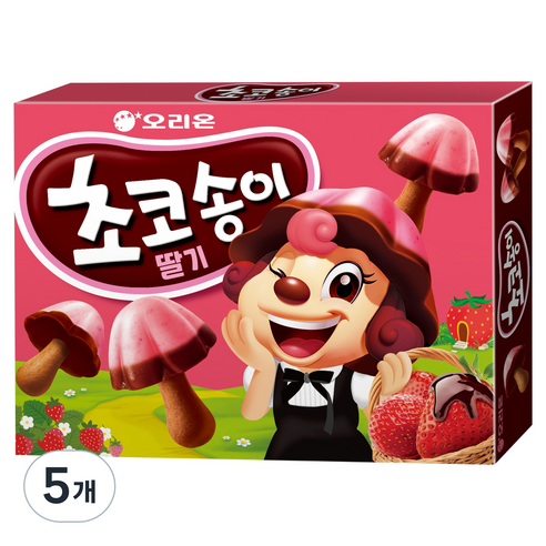 초코송이 오리온 딸기, 5개, 45g