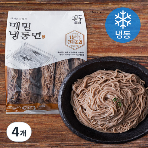 쿡탁 메밀면 5개입 (냉동), 1.25kg, 4개