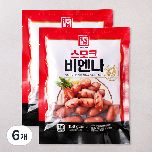 한성기업 스모크 비엔나, 150g, 6개
