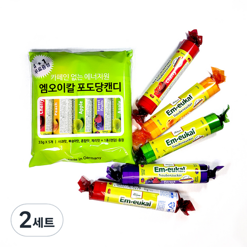 엠오이칼 포도당캔디 5p 세트, 33g, 2세트