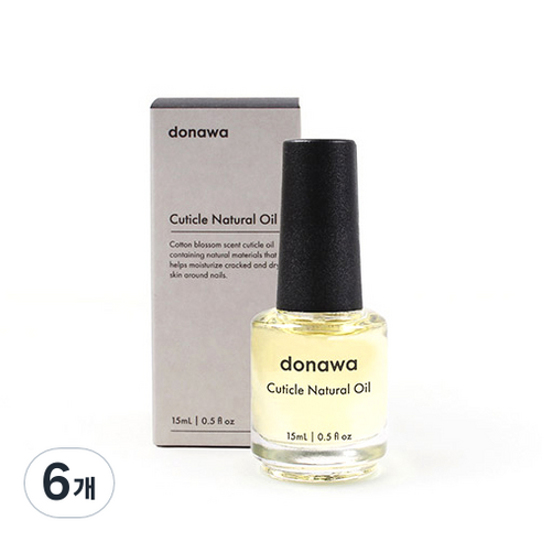 도나와 큐티클 내추럴 오일, 15ml, 6개
