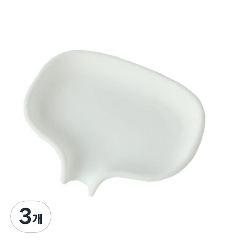 베러핸즈 자체 물빠짐 실리콘 비누받침, 흰색, 3개
