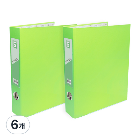 투코비 도노 D링 바인더 3공 A4 5cm, 연두, 6개