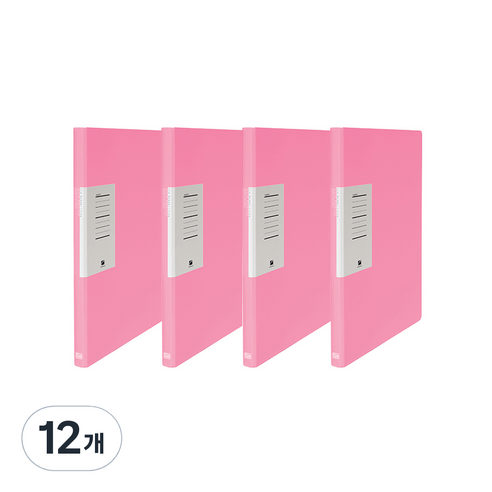 글로시 페이퍼 레버화일 A4, 12개, 분홍