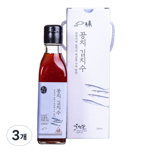 꽃젓갈 꽁치김치수, 330ml, 3개