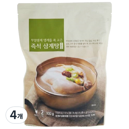 올가홀푸드 즉석 삼계탕, 900g, 4개