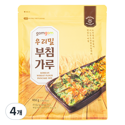 곰곰 우리밀 부침가루, 450g, 4개