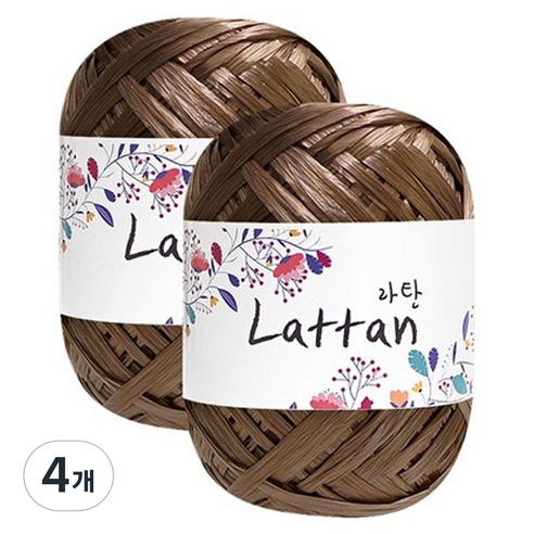 yarna 라탄 2볼 라피아실 40g, 35번(유광), 4개