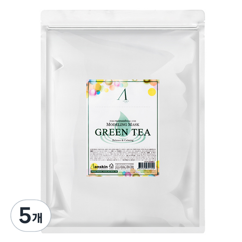 안스킨 오리지날 녹차 모델링팩 1kg, 5개, 1개입