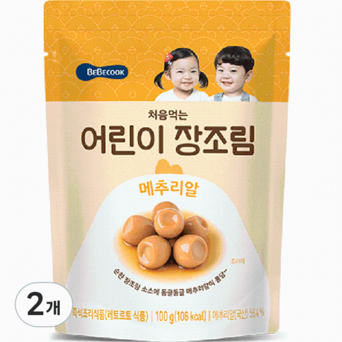 베베쿡 처음먹는 장조림, 100g, 2개, 장조림 메추리알 어린이식품