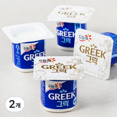 요플레 그릭 플레인, 80g, 4개입, 2개