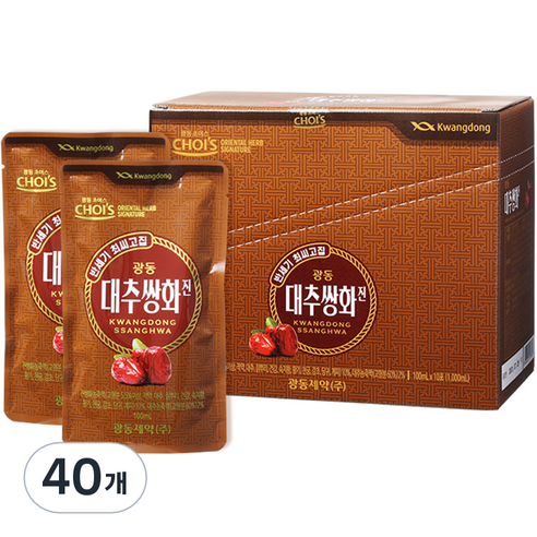 광동 대추쌍화, 100ml, 40개