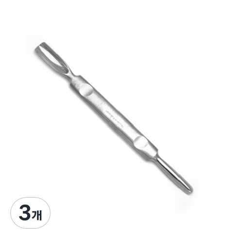 에이부 라운드형 납작 라운드 라운드 큐티클 푸셔, 3개, 실버
