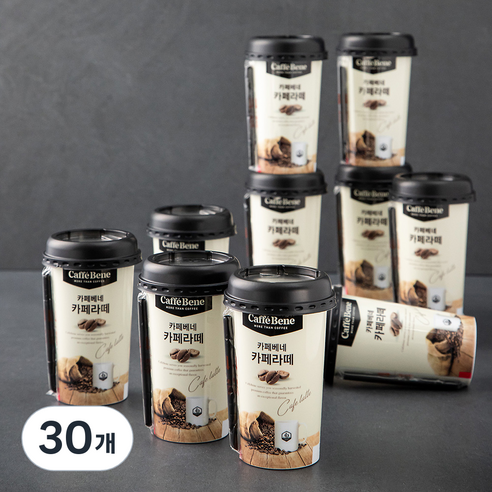 카페베네 카페라떼, 200ml, 30개
