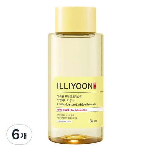 일리윤 프레쉬 모이스춰 립 & 아이 리무버, 300ml, 6개