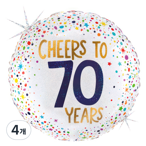 그라보벌룬 은박풍선, Cheers 70살 생일, 4개
