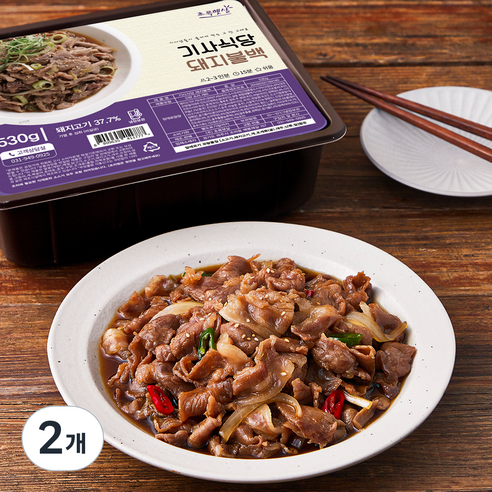 초록햇살 기사식당 돼지불백, 530g, 2개