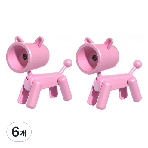블랙트리 스탠딩 휴대용 연필깎이, 핑크, 6개