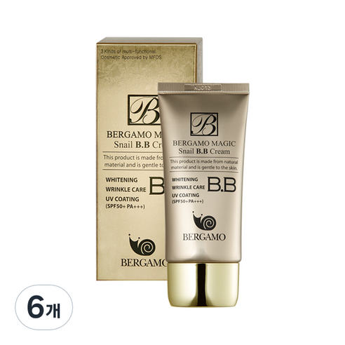 베르가모 매직 스네일 BB크림 SPF50+ PA+++, 6개