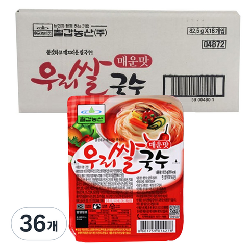 우리쌀국수매운맛77.5g(18개 1박스), 77.5g, 18개 쌀국수얼큰한맛 Best Top5