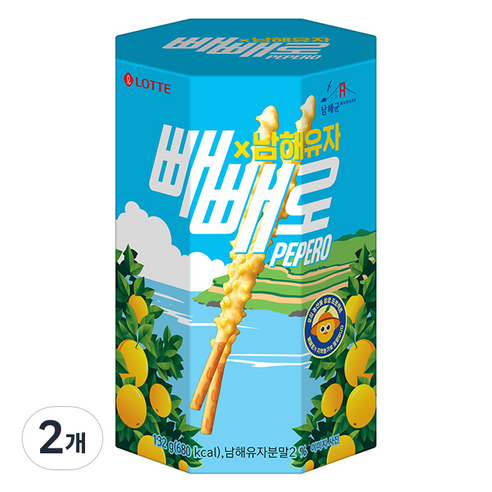 남해유자 빼빼로, 37g, 6개