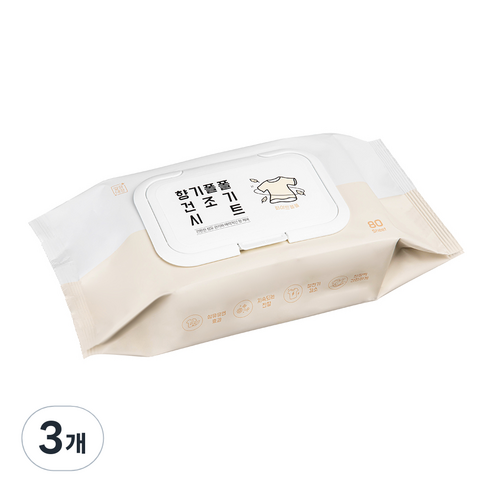 깔끔대장 향기폴폴 건조기시트 섬유유연제 화이트폴폴 본품, 3개, 80개입