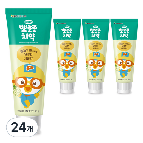 뽀로로 뉴 어린이 치약 메론향, 90g, 24개