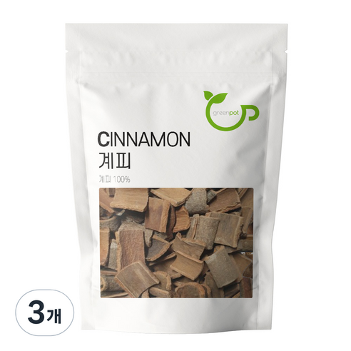그린팟 사각 계피, 500g, 3개