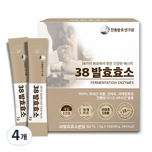 전통발효연구원 38효소, 90g, 4개