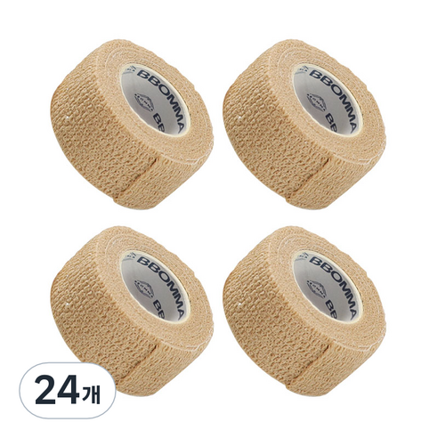 뽀마 탄력밴드 베이지 2.5cm x 4.5m, 1개입, 24개