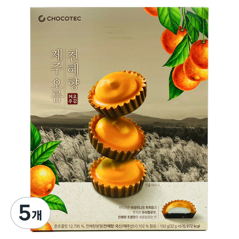 제주 오름 천혜향 파이 6p, 192g, 5개