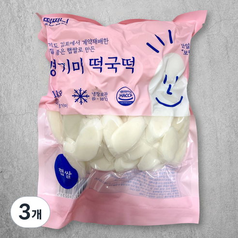 경기미 떡국떡, 1kg, 3개
