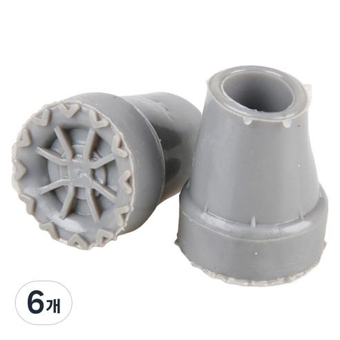 Dr.펠리스제이 목발 지팡이 리필 고무캡 패킹 22mm, A그레이, 6개