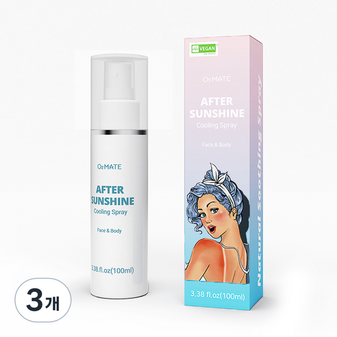 오투메이트 애프터 션샤인 쿨링 스프레이, 100ml, 3개