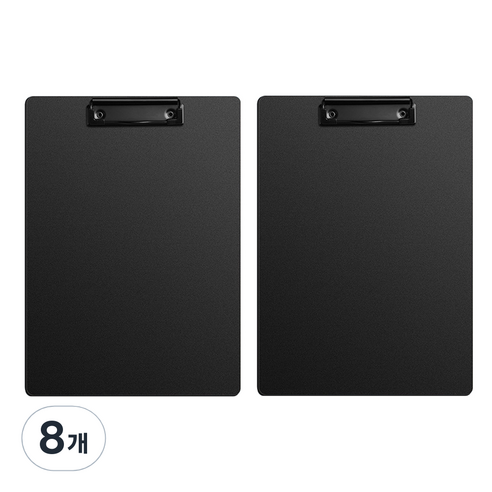 동아피엠에스 벽걸이 클립보드 A4 31.5 x 22.5 cm, 블랙, 8개