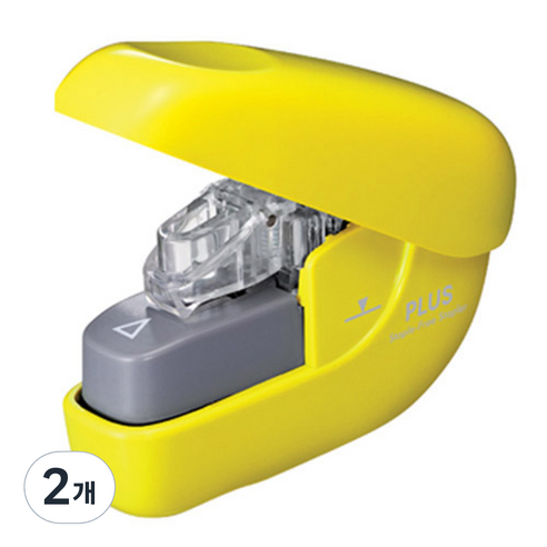 PLUS 페이퍼 클린치 SL106NB, Yellow, 2개