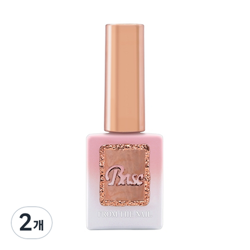 프롬더네일 꾸안꾸 영양 컬러 베이스 젤 네일, 핑크, 10ml, 2개