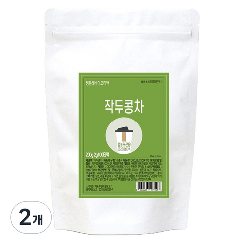 아이앤티 국내산 작두콩차 텀블러용, 2g, 100개입, 2개