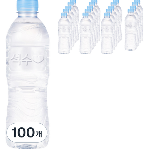 석수 무라벨 생수, 500ml, 100개