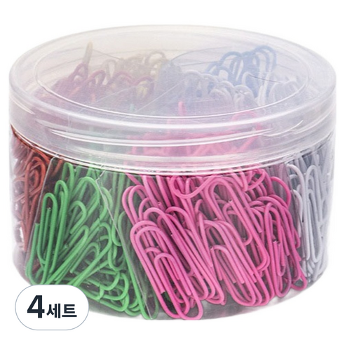 코히모 사무용 페이퍼 클립 33mm 6종 x 80p 세트 5W0008, 4세트
