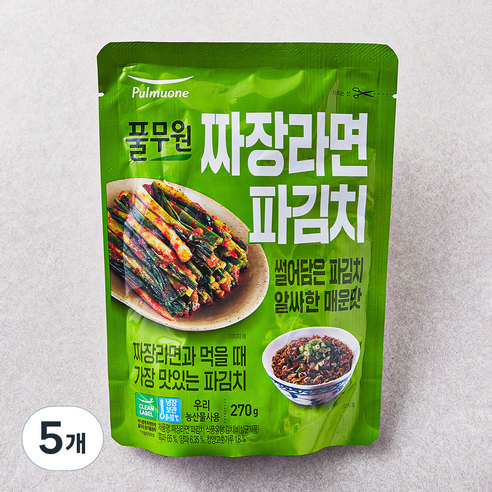 풀무원 짜장라면 파김치, 270g, 5개