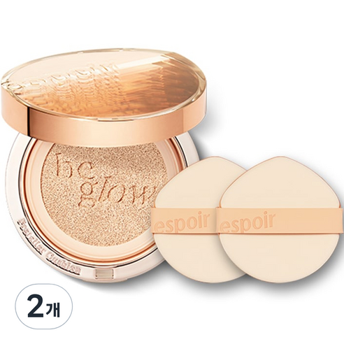 에스쁘아 프로 테일러 비 글로우 뉴클래스 쿠션 + 퍼프 2p 세트 SPF42 PA++, 페탈, 2개