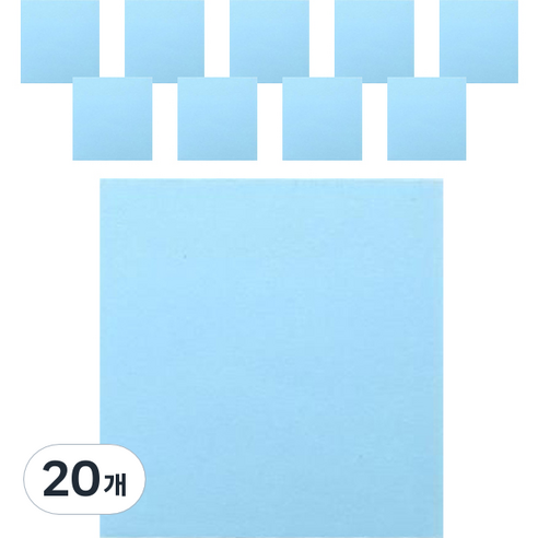 모닝글로리 점착 메모지 75 x 76 mm 100p, 블루, 20개