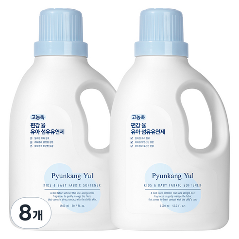 편강율 고농축 유아 섬유유연제, 8개, 1.5L