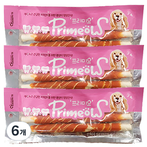 프리미요 연어 딩고껌 25cm 대형견 2p, 연어맛, 260g, 6개