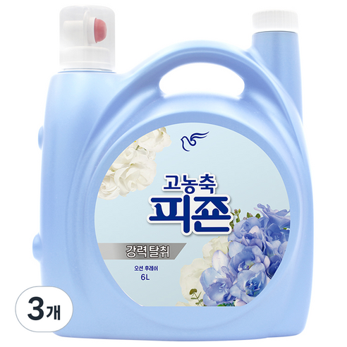 고농축 피죤 강력탈취 오리지널 오션후레쉬 섬유유연제, 6L, 3개