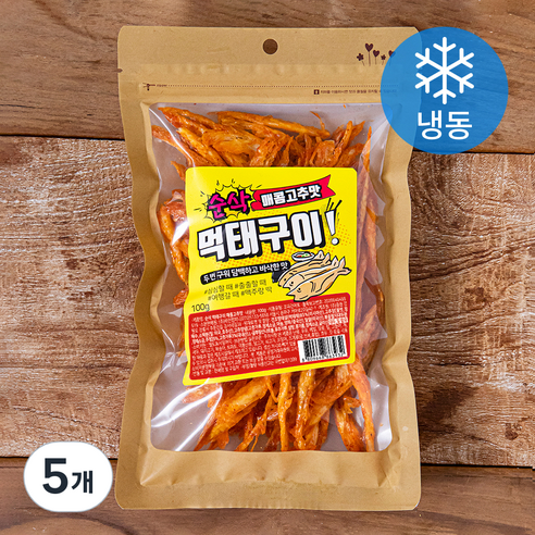 순삭 먹태구이 매콤고추맛 (냉동), 100g, 5개