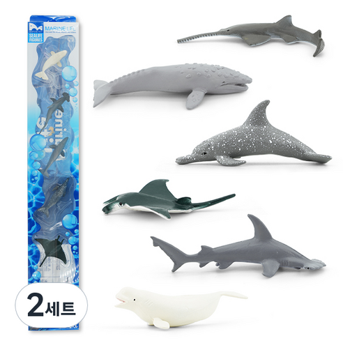 벨루가와 바다 친구들 피규어 6종 세트, 2세트