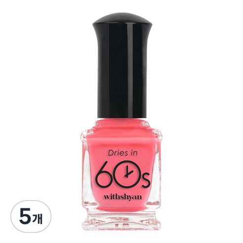 위드샨 60초 매니큐어 반투명 시럽 9ml, M06 로즈시럽, 5개