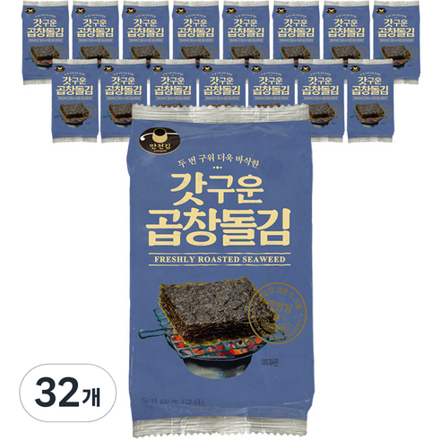 만전김 갓구운 곱창돌김, 5g, 32개